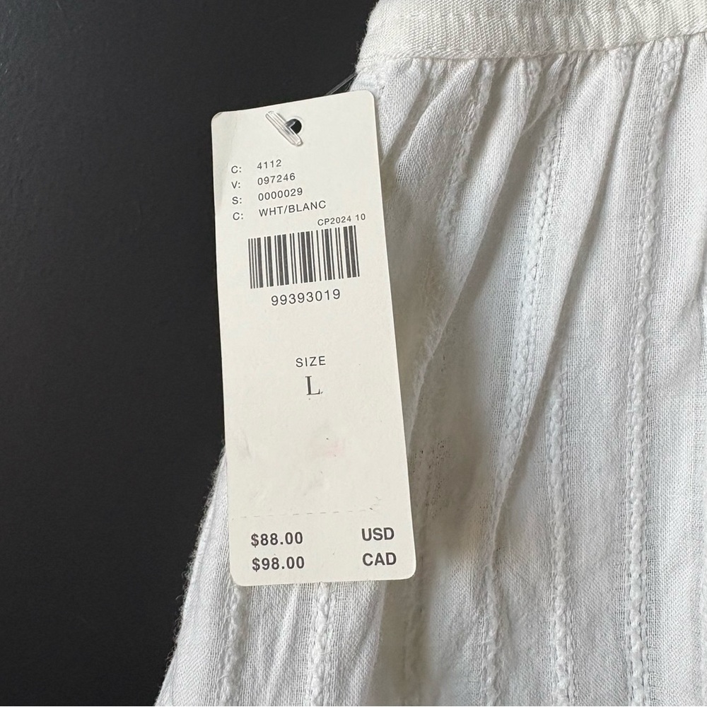 NWT Anthropologie Cream V-Neck Lace-Trim Cropped Peplum Blouse - Picture 4 of 5